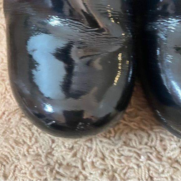 Dansko Pro 40 Black Glossy Leather Clogs Professional Shoes Nursing Slip On EUC - Picture 4 of 11